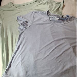 2-Pack GAIAM & Reebok Dri-Fit T-Shirts XL Green Blue Moisture-Wicking Tee